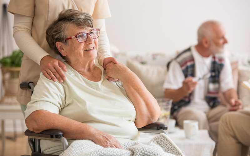 elderly in care